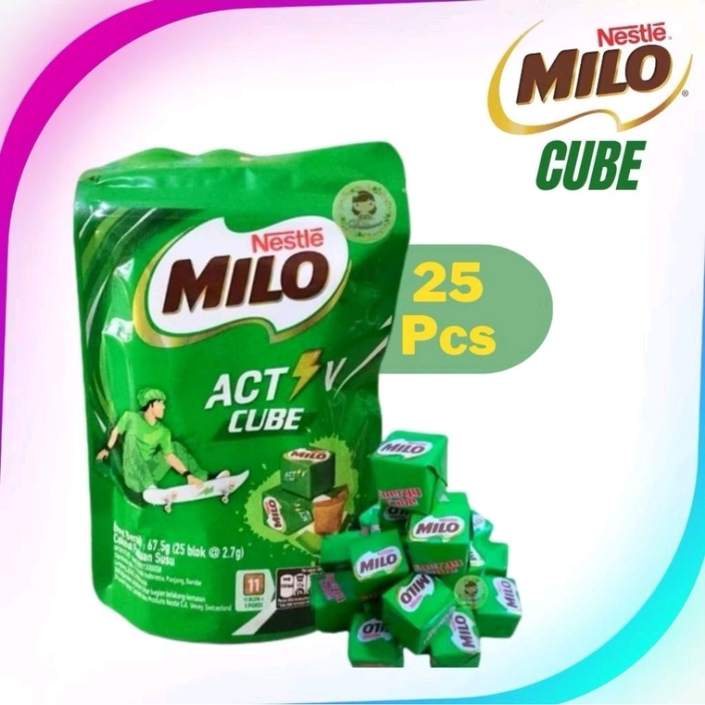 

Milo Cube Energy 25 Pcs | Cokelat Mini Energi Viral Praktis & Enak