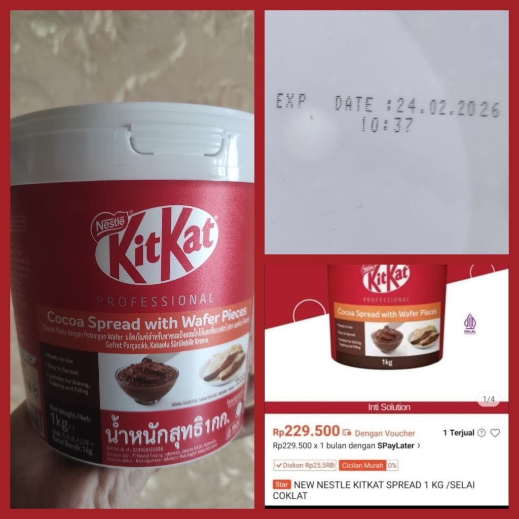 

SELAI COKLAT KITKAT 1KG/KITKAT SPREAD