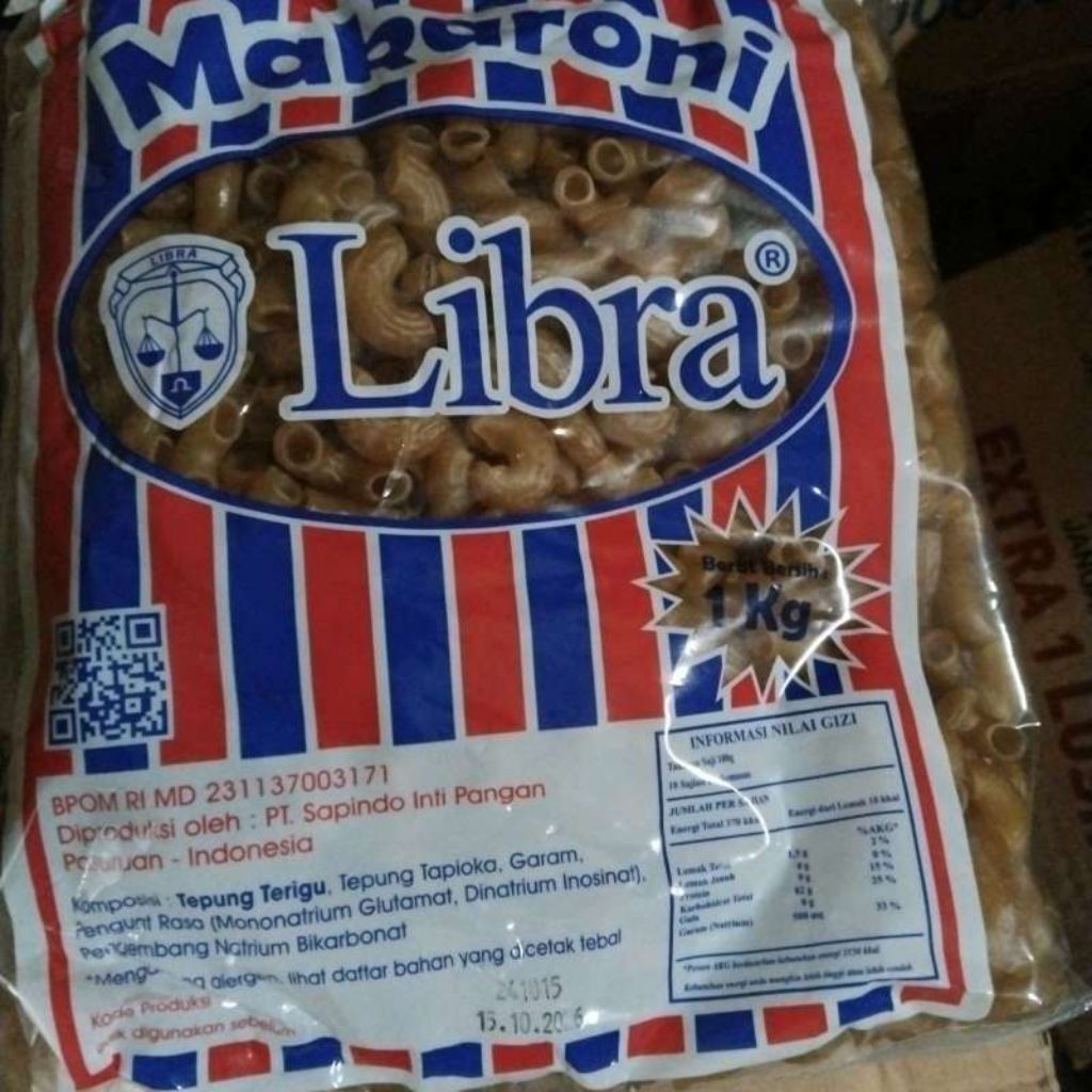 

makaroni mekar goreng mentah / 1kg makaroni libra