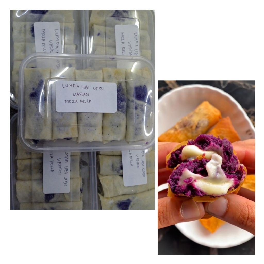 

Mama Kay Lumpia Ubi Ungu Isi Mozarella/Coklat Lumer