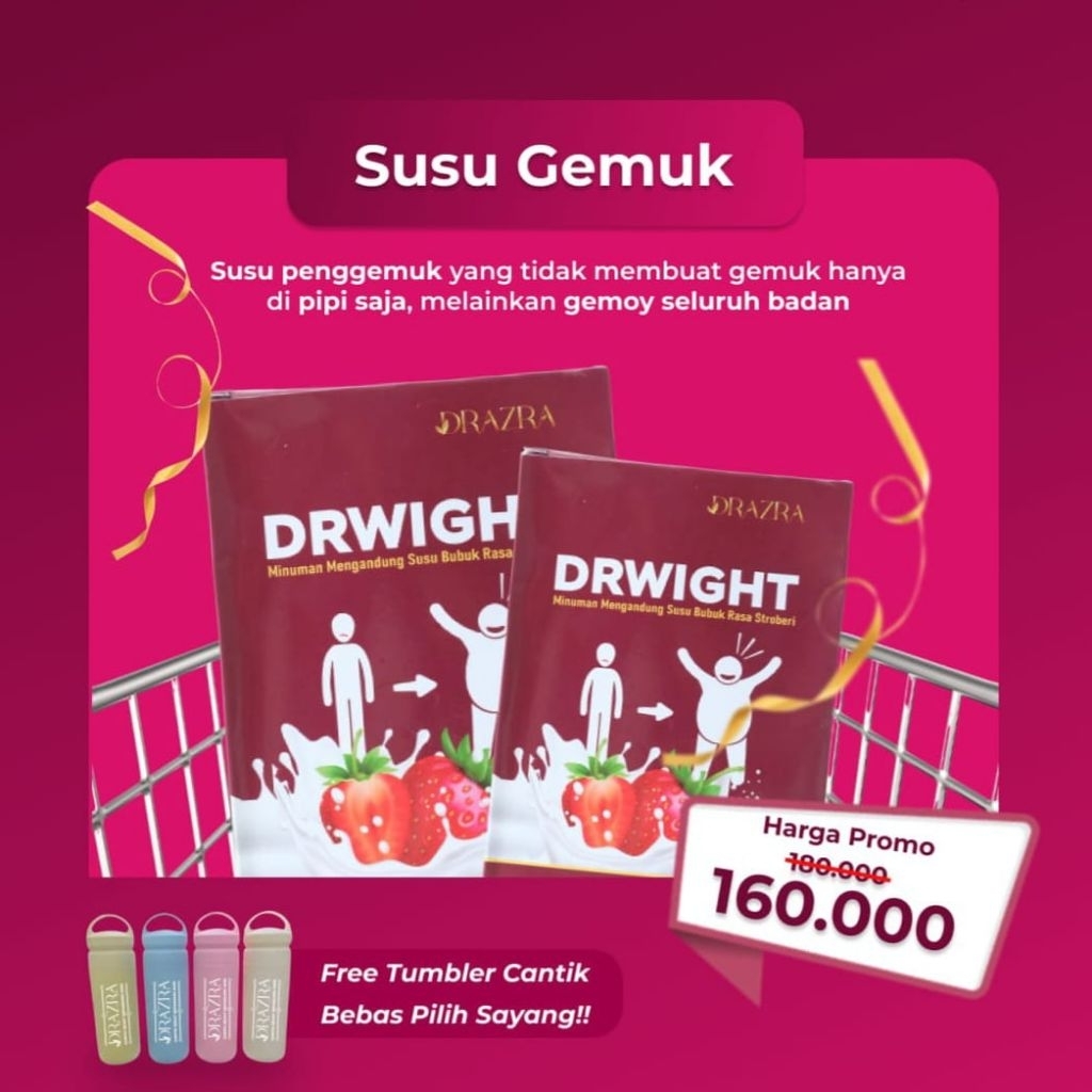 

PORMOOO TURUN HARGA PLUS GRATIS TUMBLER Susu Penggemuk DRAZRA Aman Bumil Busui dan 2 Tahun Keatas