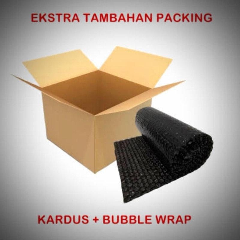 

EXTRA PACKING/TAMBAHAN BUBBLE WRAP/PLASTIK GELEMBUNG HITAM/AGAR PAKET LEBIH AMAN