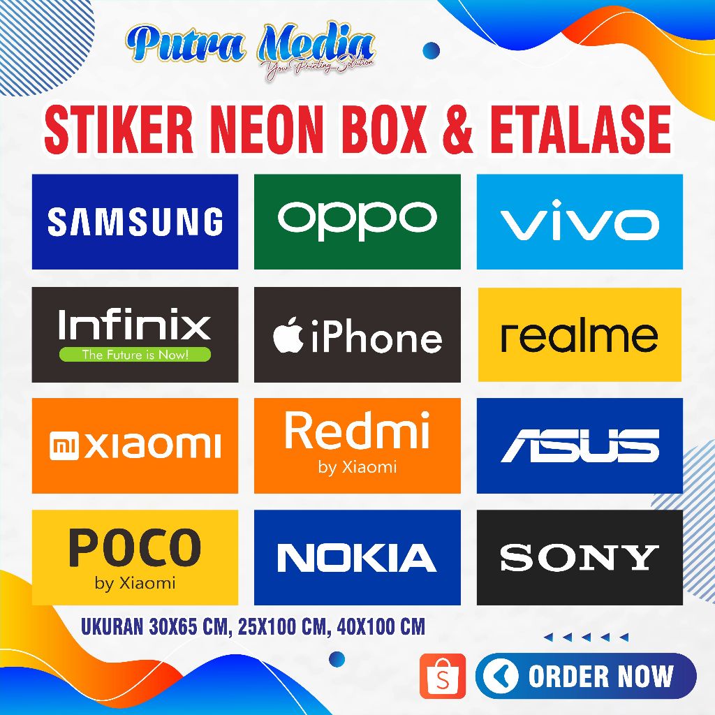 

STIKER ETALASE KONTER / NEON BOX KONTER HP / STIKER RAK ETALASE