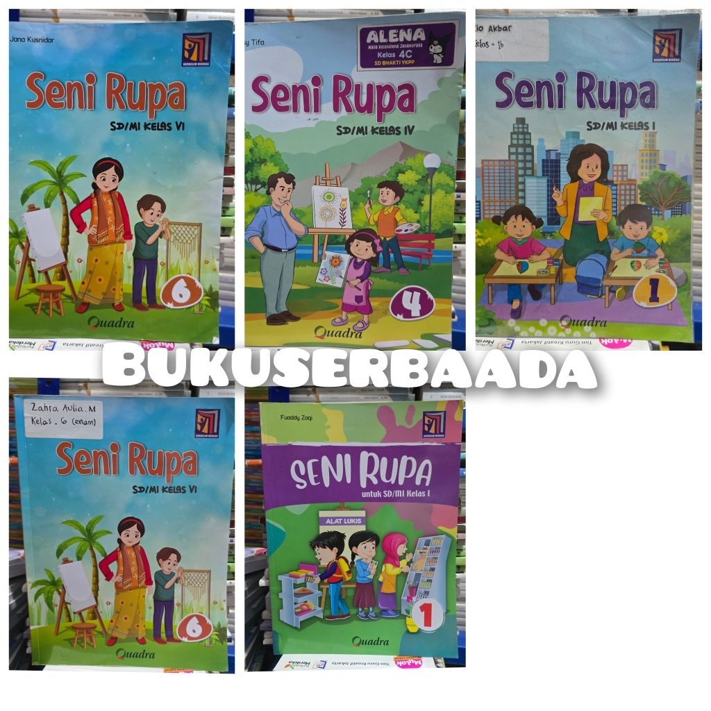 BUKU BEKAS QUADRA - SENI RUPA KELAS 1/2/3/4/5/6 SD KURIKULUM MERDEKA QUADRA