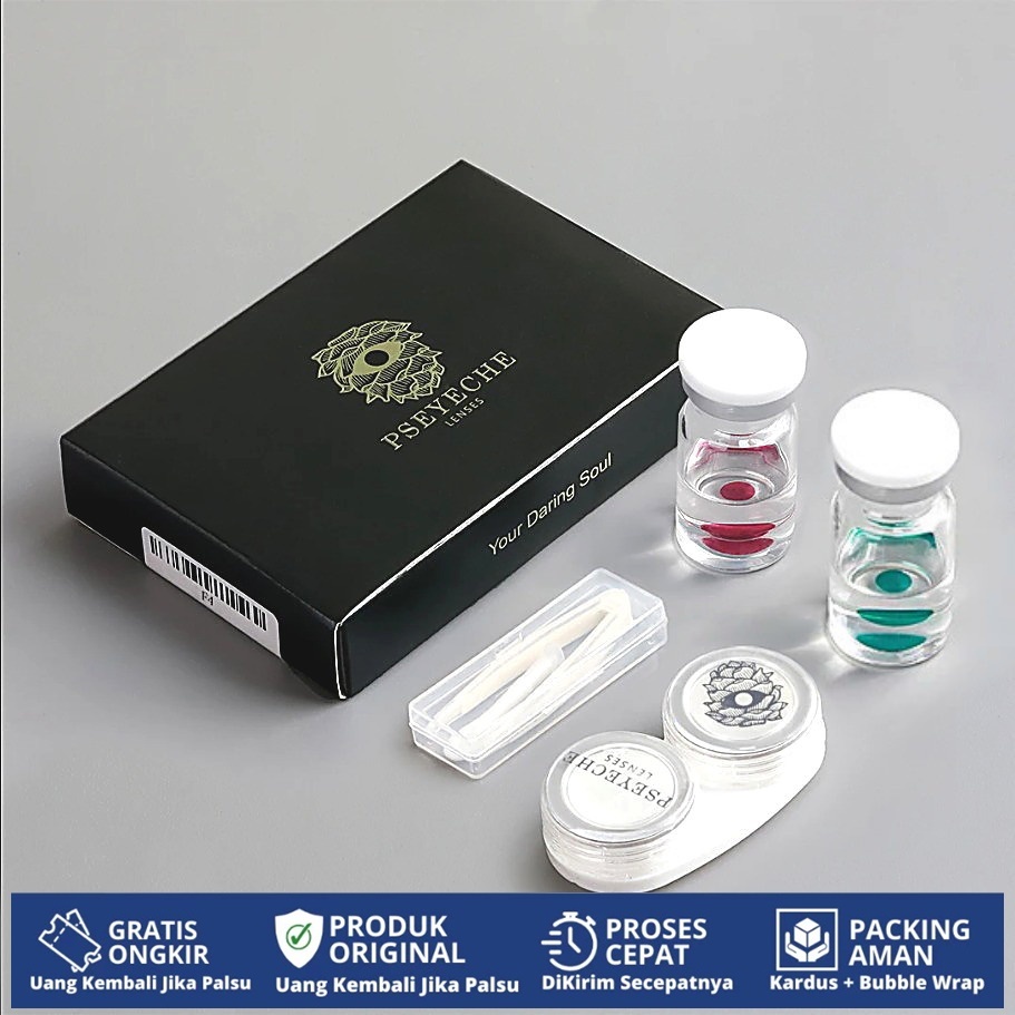 [Ready Stock] Lensa Mata Buta Warna Softlens Ishihara PSEYECHE Contact Lens 1 Tahun