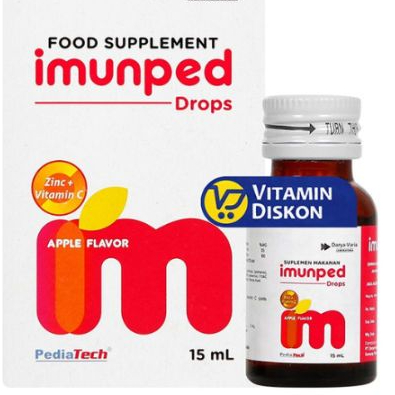 IMUNPED DROPS VITAMIN C DAN ZINC UNTUK MENJAGA IMUNITAS / IMUNPED