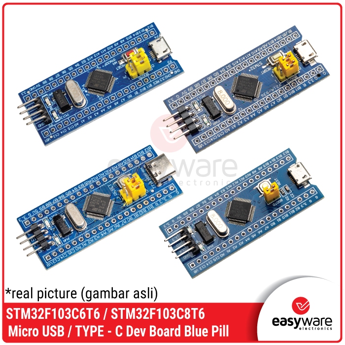Modul STM32 Blue Pill Series STM32F103C6T6 / STM32F103C8T6 / STM32F030C8T6 USB Type-C Micro USB ARM 