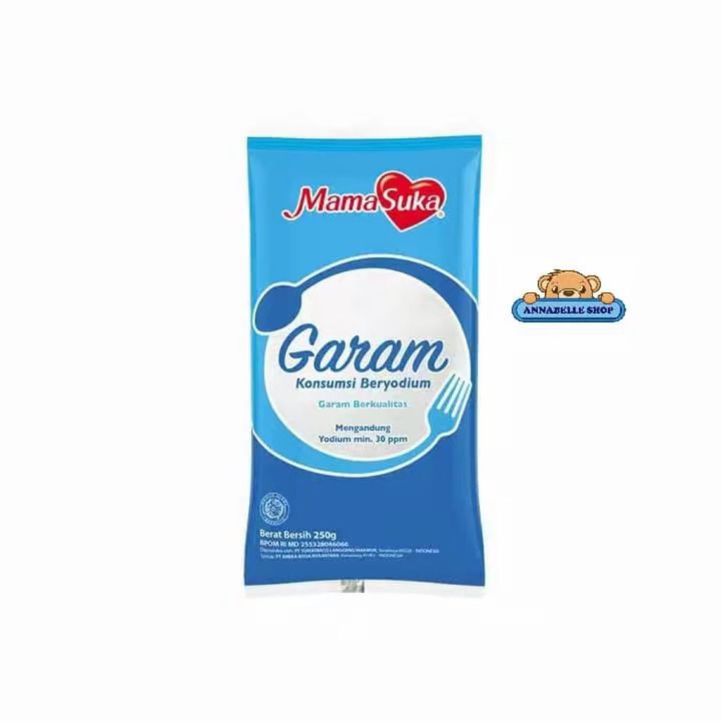 

Garam konsumsi beryodium Mamasuka 250gr putih bersih
