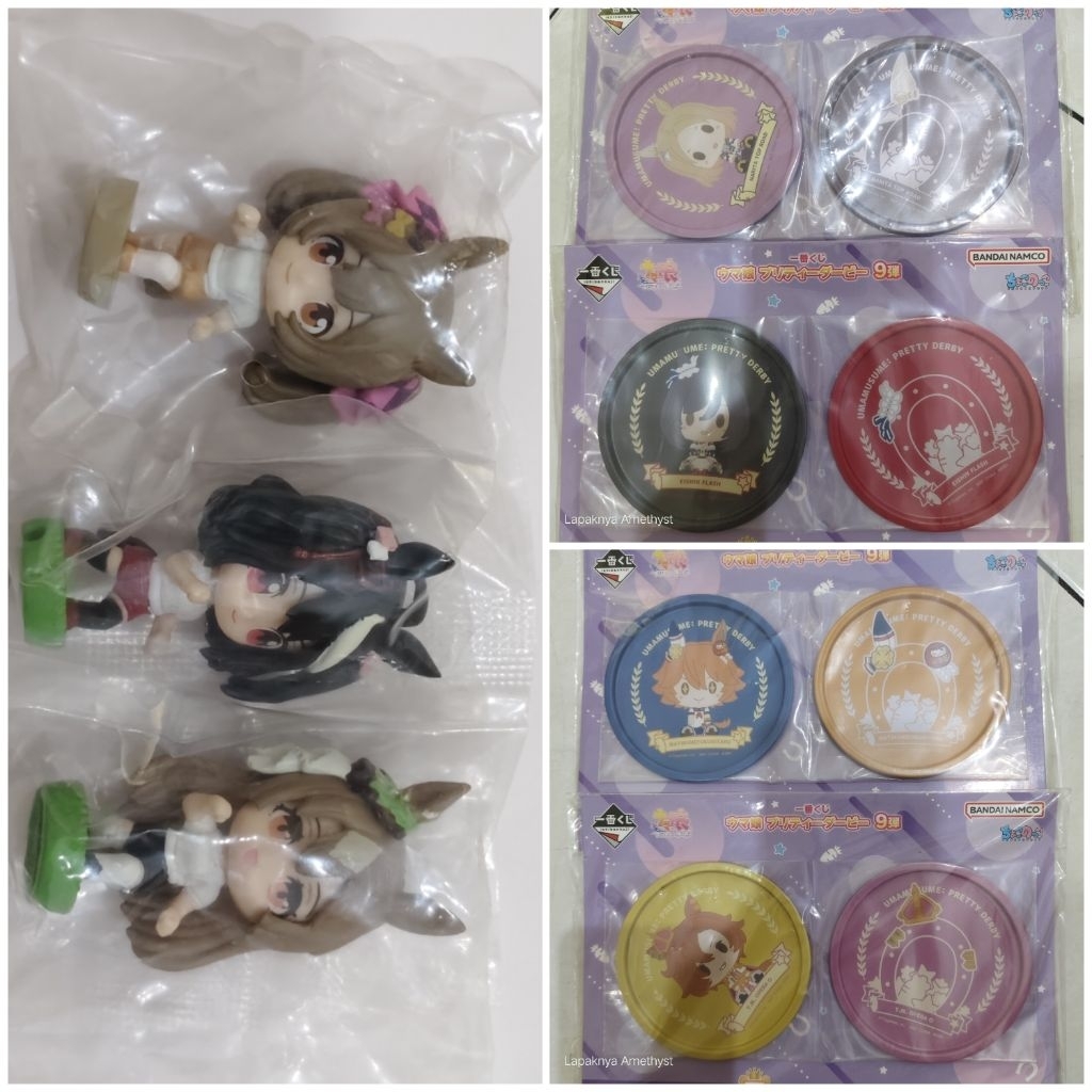 (part 3) ichiban kuji uma musume metal coaster set dan mini figure satono diamond kitasan black smar