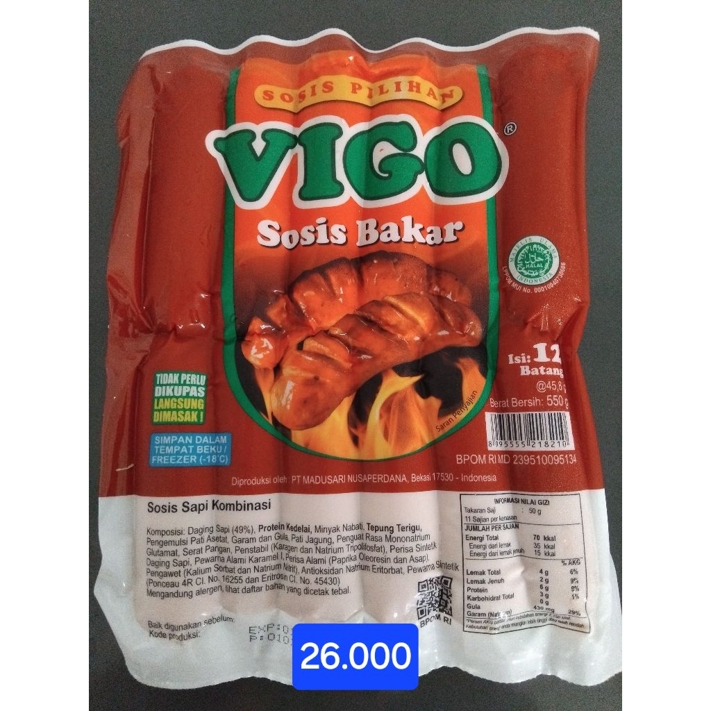 

VIGO SOSIS BAKAR ISI 12PCS