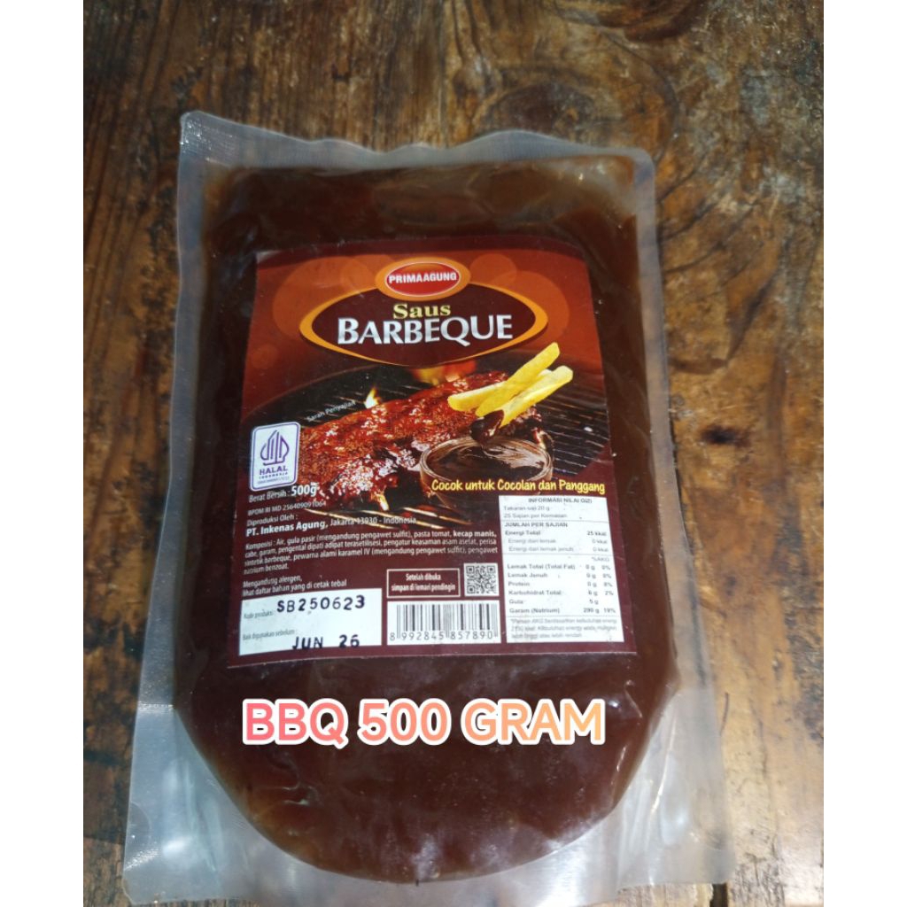 

[500 GRAM] Saus Barbeque BBQ Kemasan 500 Gram Prima Agung - Saos BBQ premium 500GR