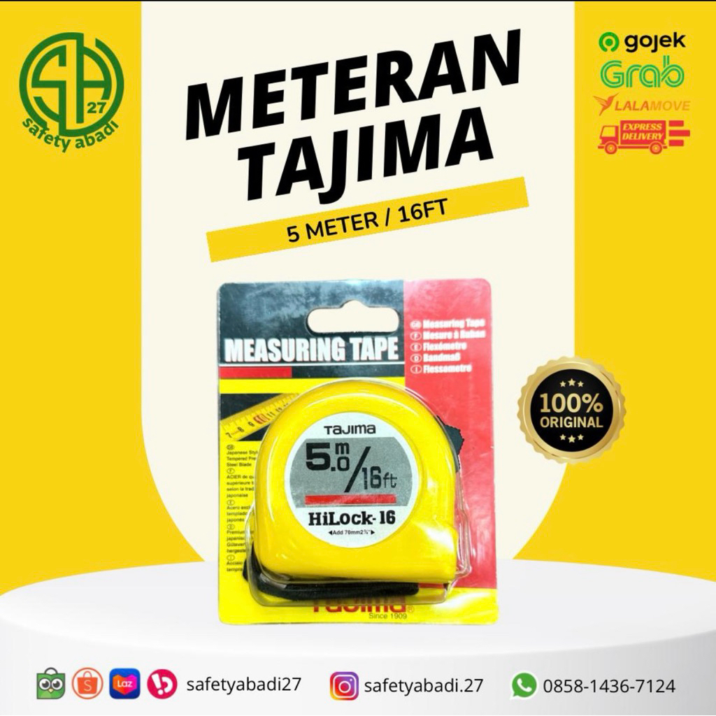 Original Meteran Tajima 5 Meter