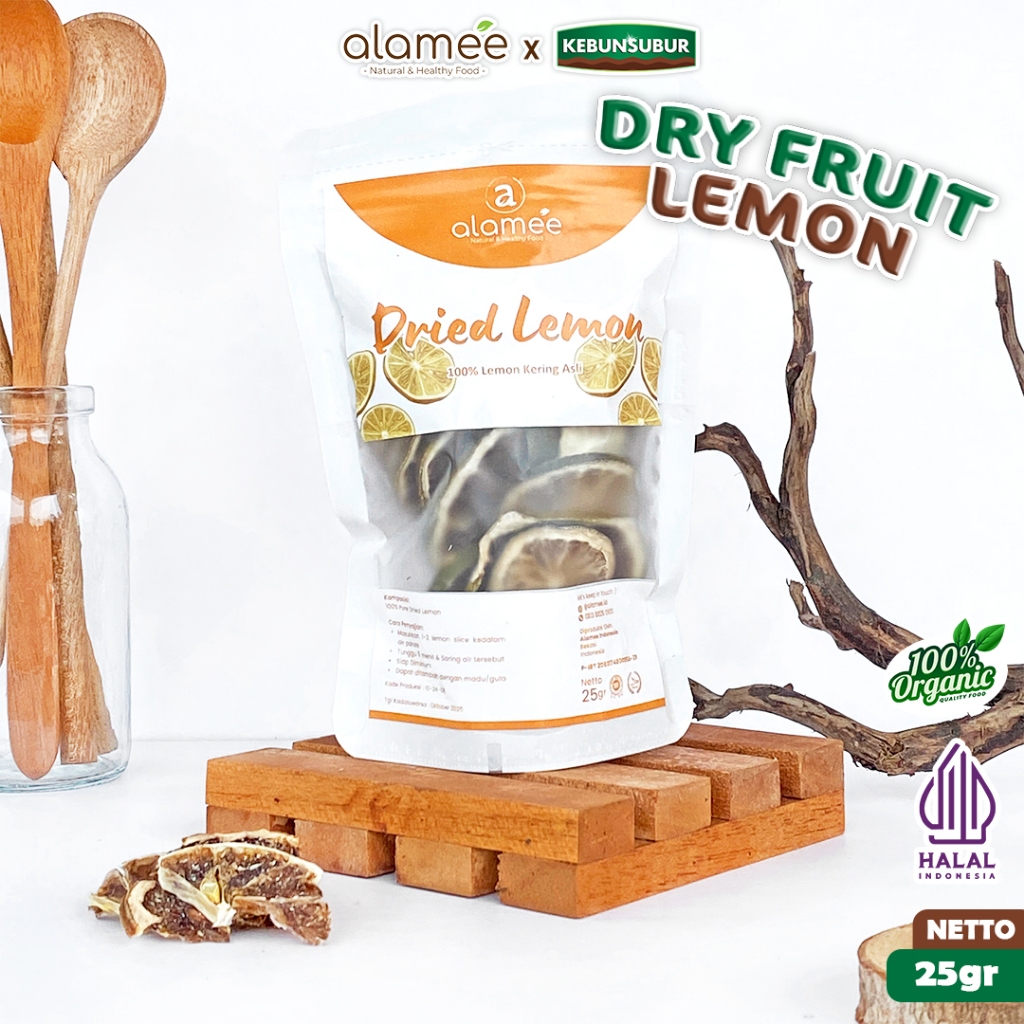 

ALAMEE Lemon Slice Tea Dried Kering Teh Herbal Iris Organik Minuman Herbal Premium 25gr kebunsubur