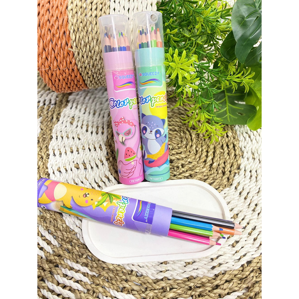 

Pensil Warna Tabung 12 Warna + Serut PW SQ8012 SQUEEZY
