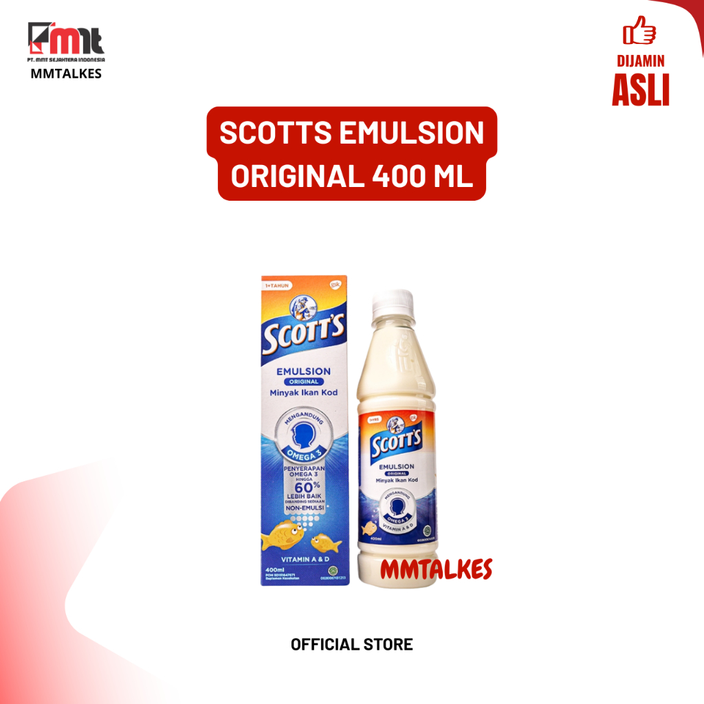 SCOTT'S EMULSION 400 ML ORIGINAL - OMEGA 3 / Vitamin A & D