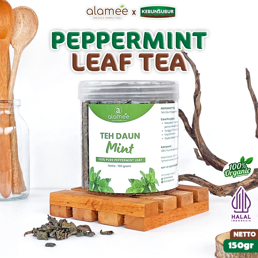 

ALAMEE Peppermint Tea Teh Daun Mint Organik Kering Dried Premium kebunsubur