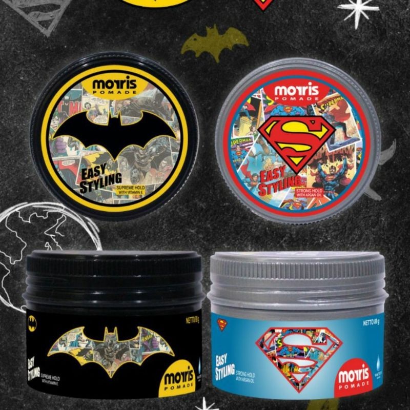 MORRIS POMADE 80GR SUPERMAN / BATMAN