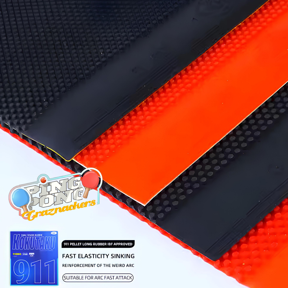 Kokutaku 911 Ox - Karet Bintik Bertahan Panjang Long Pips Rubber Pingpong Tenis Meja Co