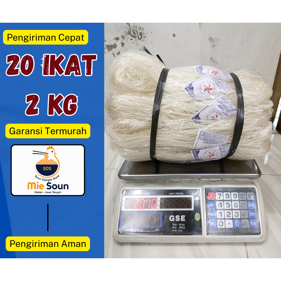 

Soun /Mie Sohun Bintang 20 Pcs - Berat ±2kg | Cocok Untuk Masakan & Jualan