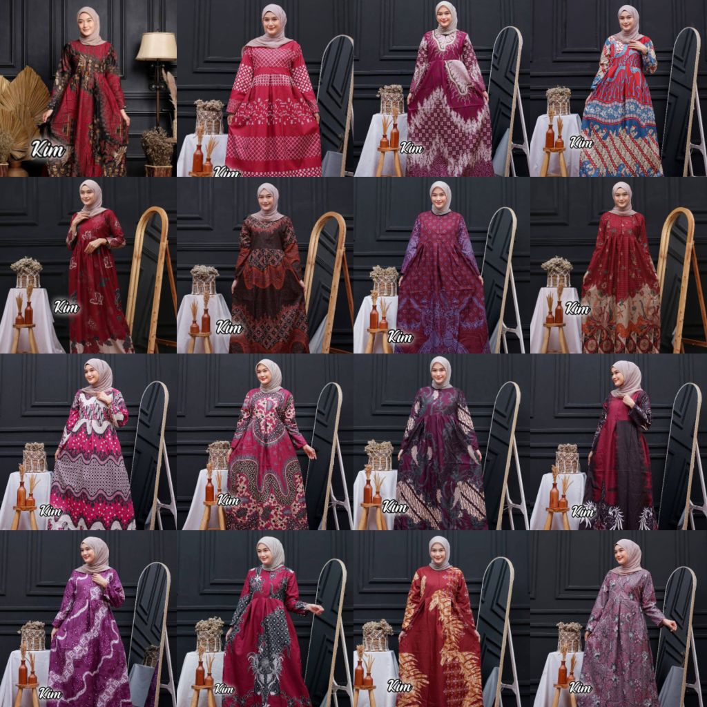 GAMIS BATIK WANITA BUSANA MUSLIMAH KATUN HALUS NYAMAN MASA KINI MURAH