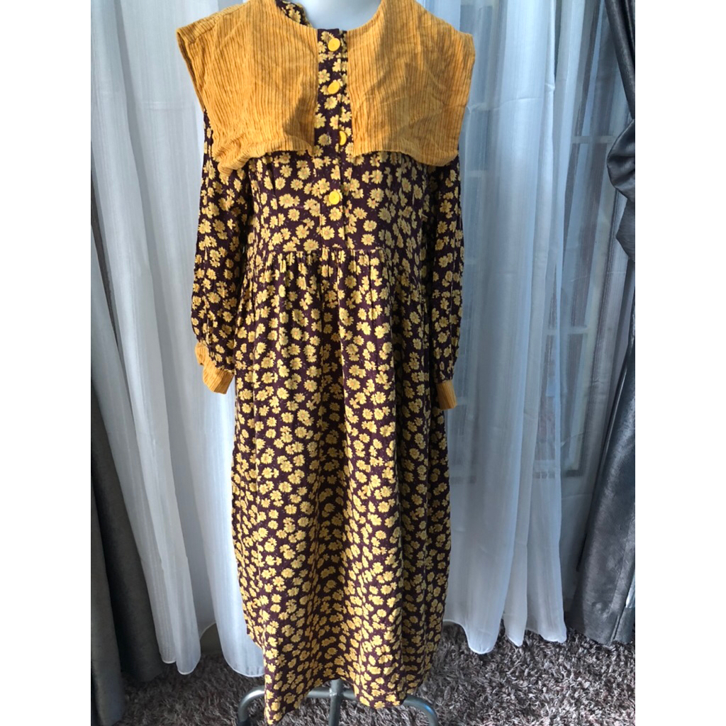 Dress midi wanita preloved/Midi dress preloved/Midi dress busui preloved