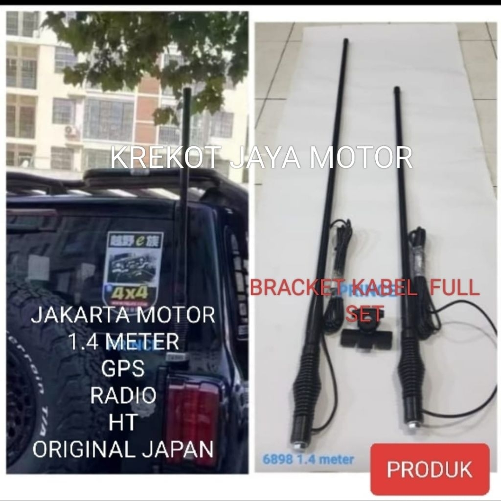 ANTENA HT,GPS,RADIO PANJANG 1.4METER BRACET KABEL ADA SEMUA ORIGINAL