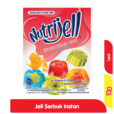 

Nutrijell Jeli Serbuk Instan Leci 15 g 12 pcs