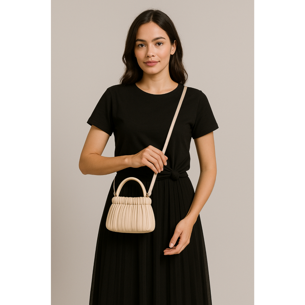 TAS JINJING - TAS KOREA - HAND BAG PLEATS (SKU 25636)