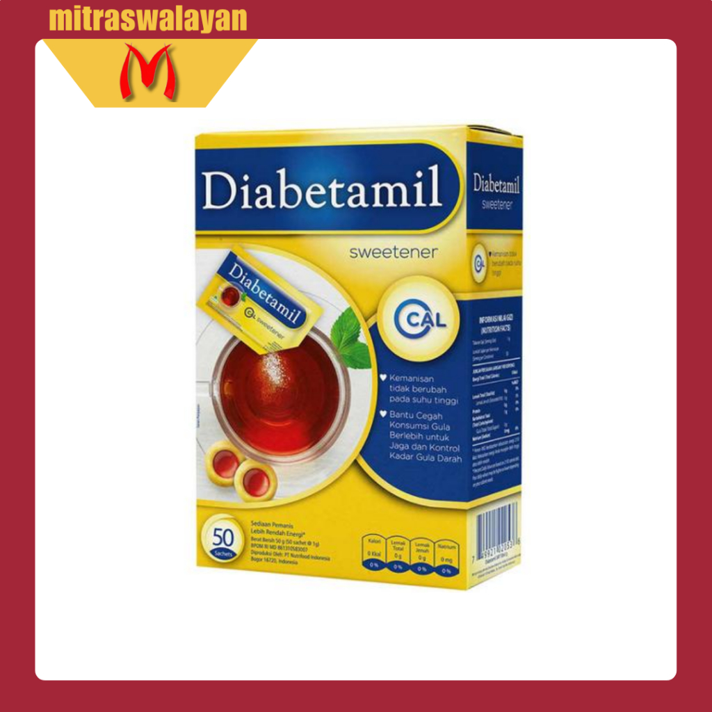 

DIABETAMIL Sweetener 50 g ( 50 sachet @1 gr )
