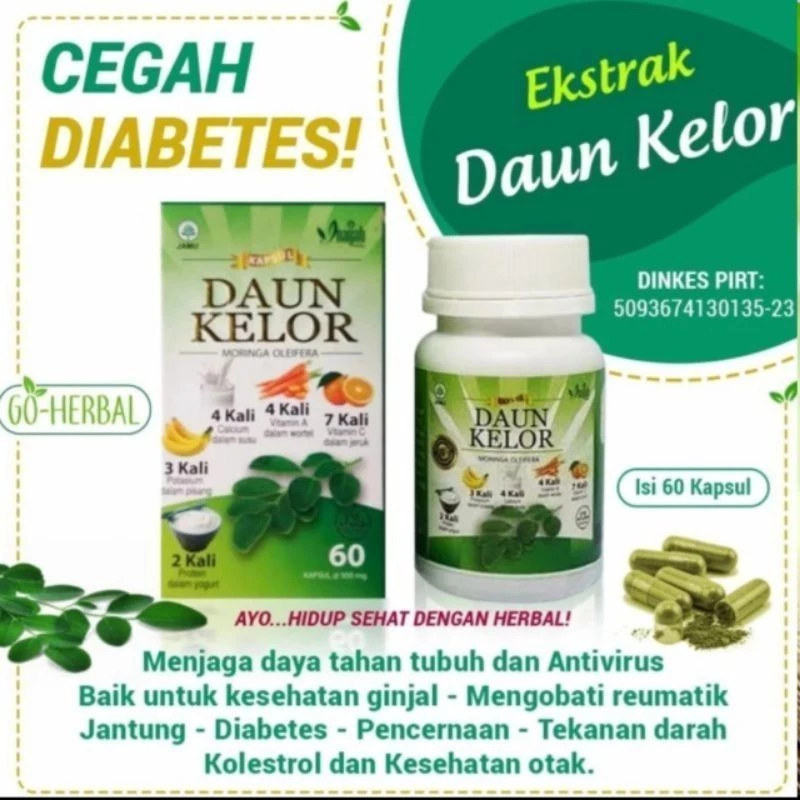 

ekstrak daun kelor banyak manfaat @60 kapsul