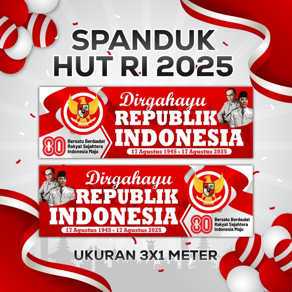 SPANDUK HUT RI | SPANDUK DIRGAHAYU RI 80 | SPANDUK KEMERDEKAAN | DIRGAHAYU INDONESIA