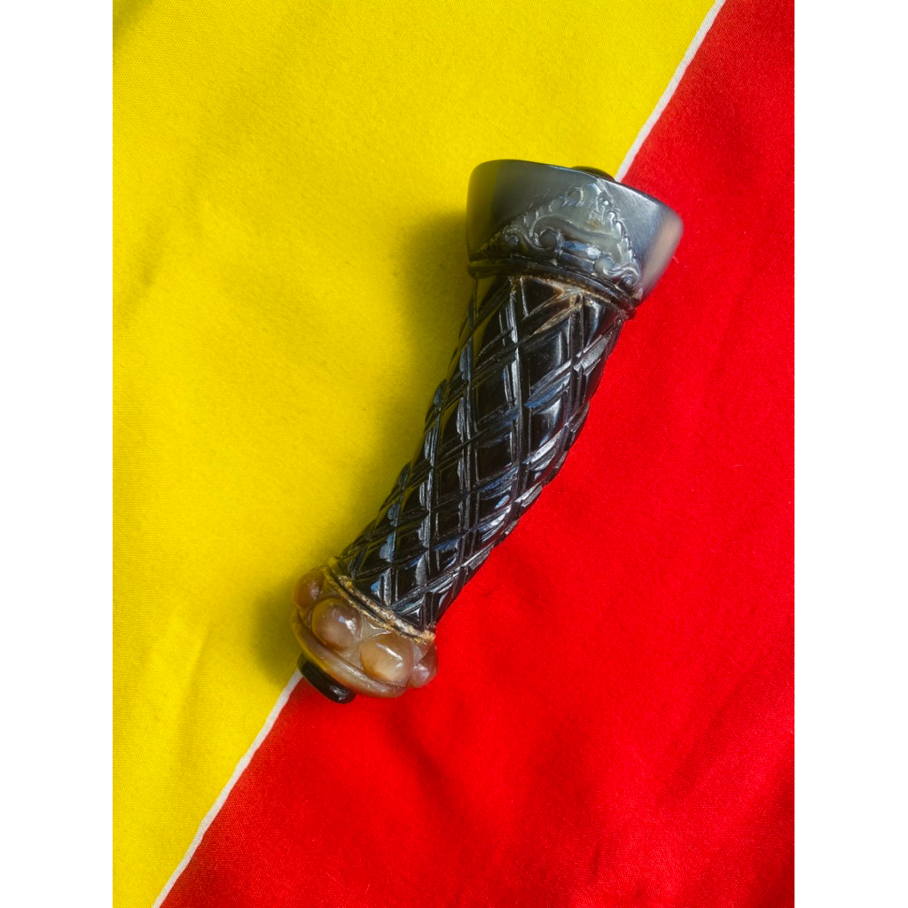 Danganan Keris tinggi 10cm Asli TANDUK untuk pusaka 30-32cm | deder keris | handle keris | hulu keri