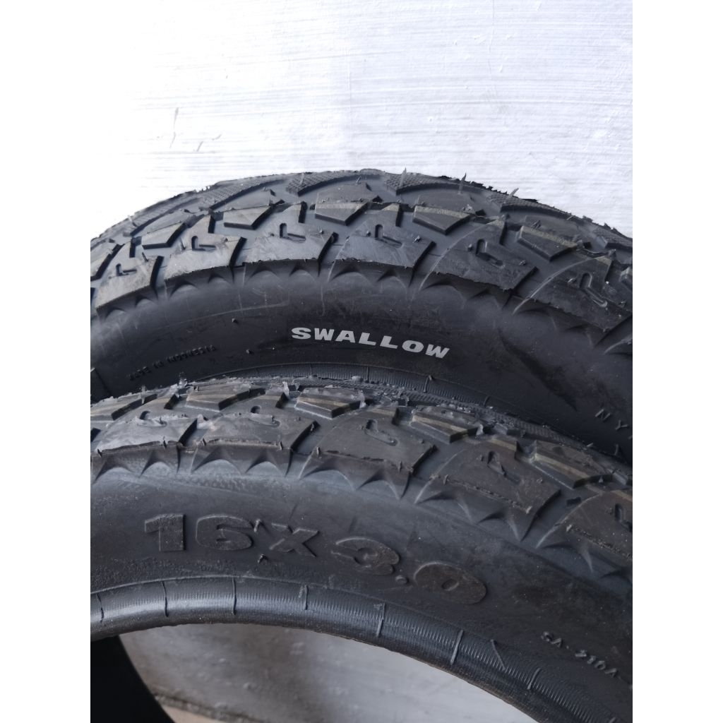 Ban Luar Sepeda 16 x 3.0 Swallow Fat Bike BMX E-Bike Sepeda Listrik