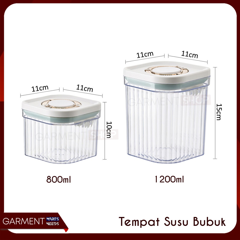 KOTAK SUSU BUBUK BAYI CONTAINER BOX WADAH SUSU TOPLES SNACK TUTUP TEKAN KEDAP UDARA BAGUS BEST