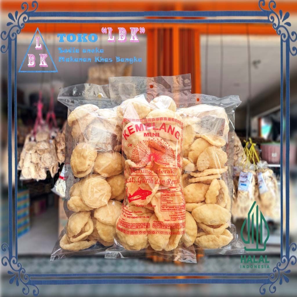 

Kerupuk / Kemplang Mini Goreng Pasir Ikan Parang - Parang / Seto Cap Burung Merak + Sambal Terasi