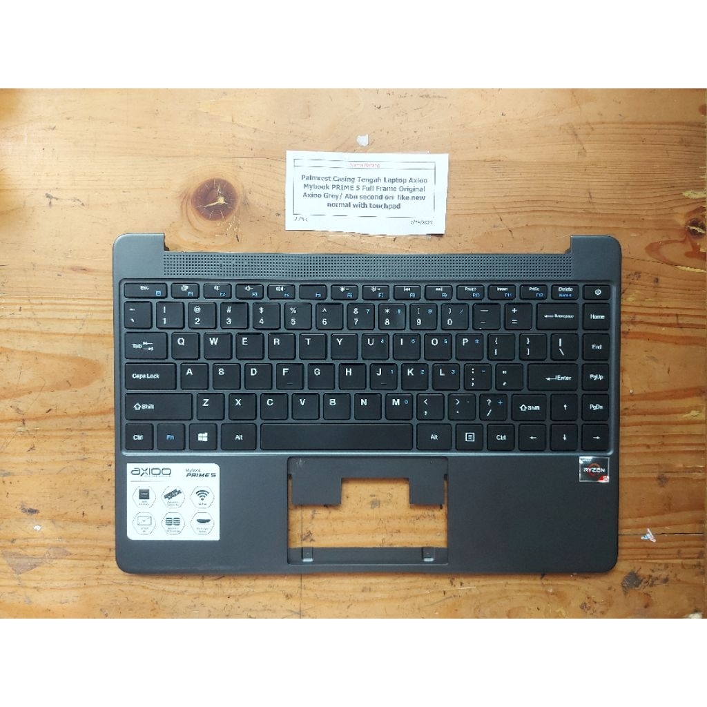 Palmrest Casing tengah Laptop Axioo Mybook PRIME 5 Full frame original Axioo Grey]abu second ori lik
