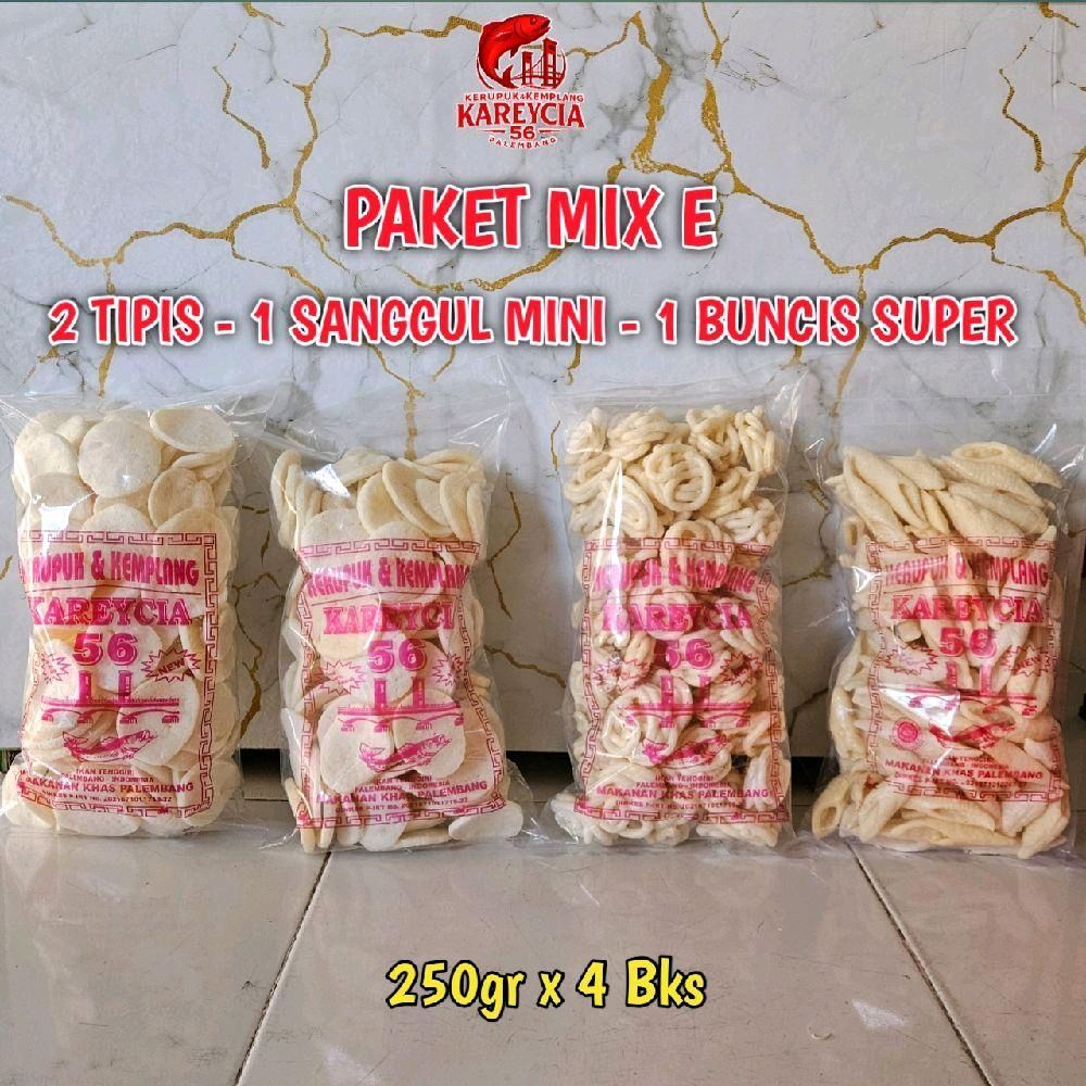 

Kerupuk Kemplang Ikan Tenggiri - Paket Mix E 4 Bungkus – Hemat & Fresh – Khas Palembang - 1.000 Gram