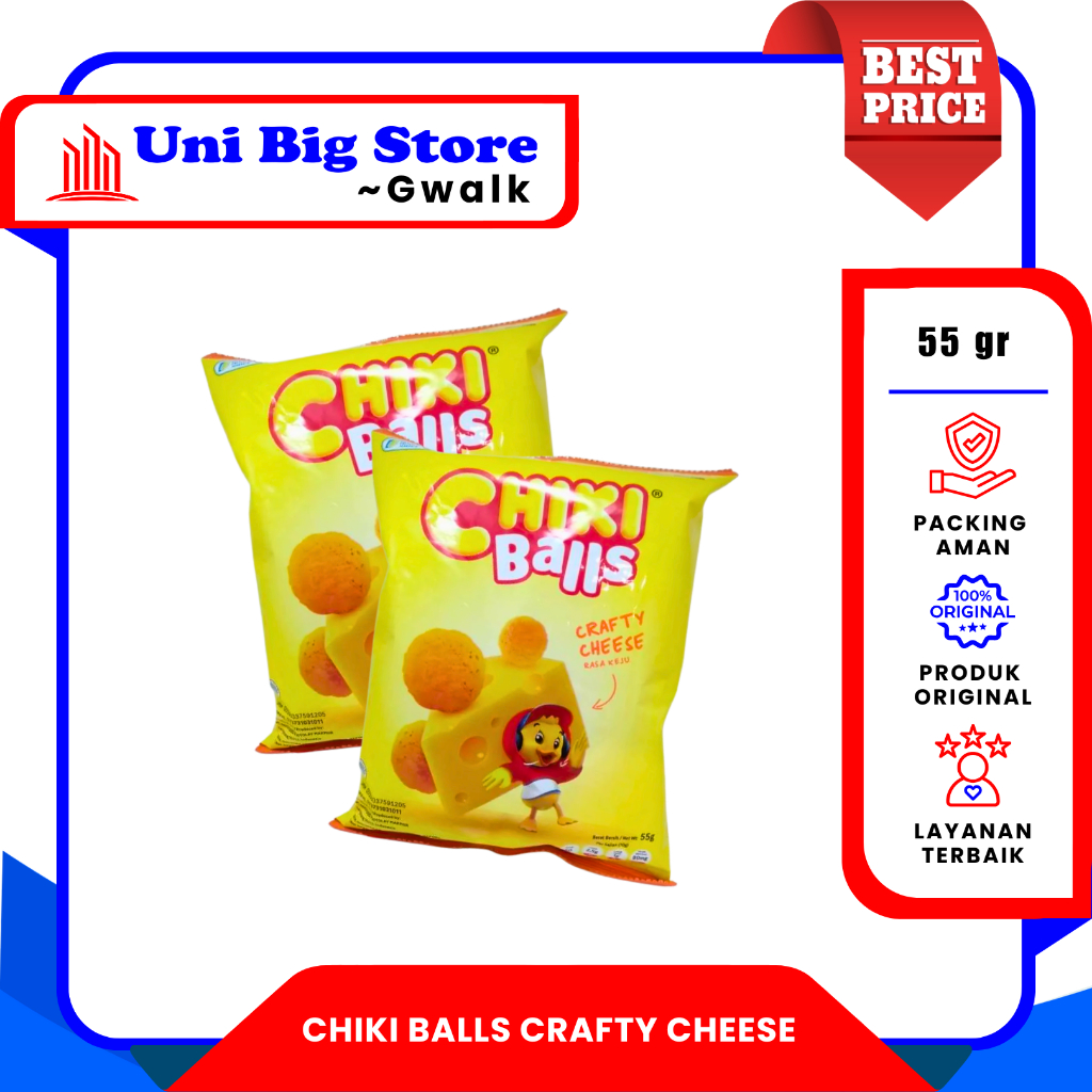 

CHIKY BALLS CRAFTY CHEESE SNACK BOLA KEJU - 55 gr