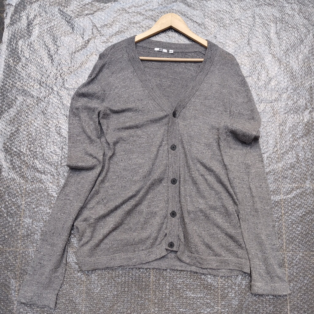 cardigan Uniqlo rajut waffle Uniqlo