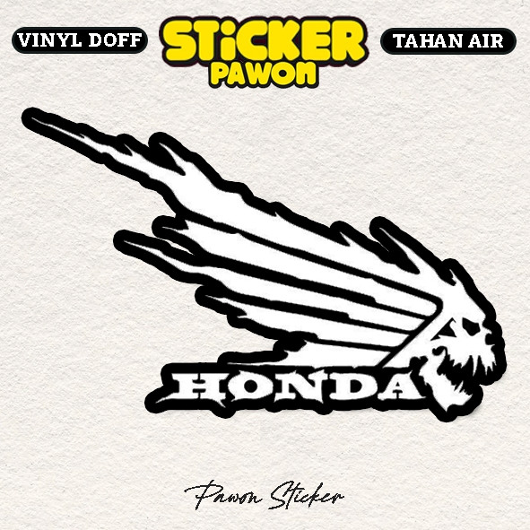 

Sticker Honda Skull Aesthetic Vibes Stiker Motor Logo Brand Anti Air