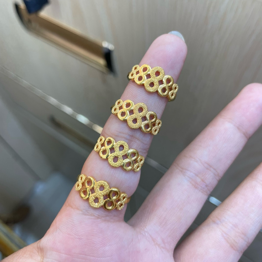 cincin 888 pasir emas muda kadar 375%/8k