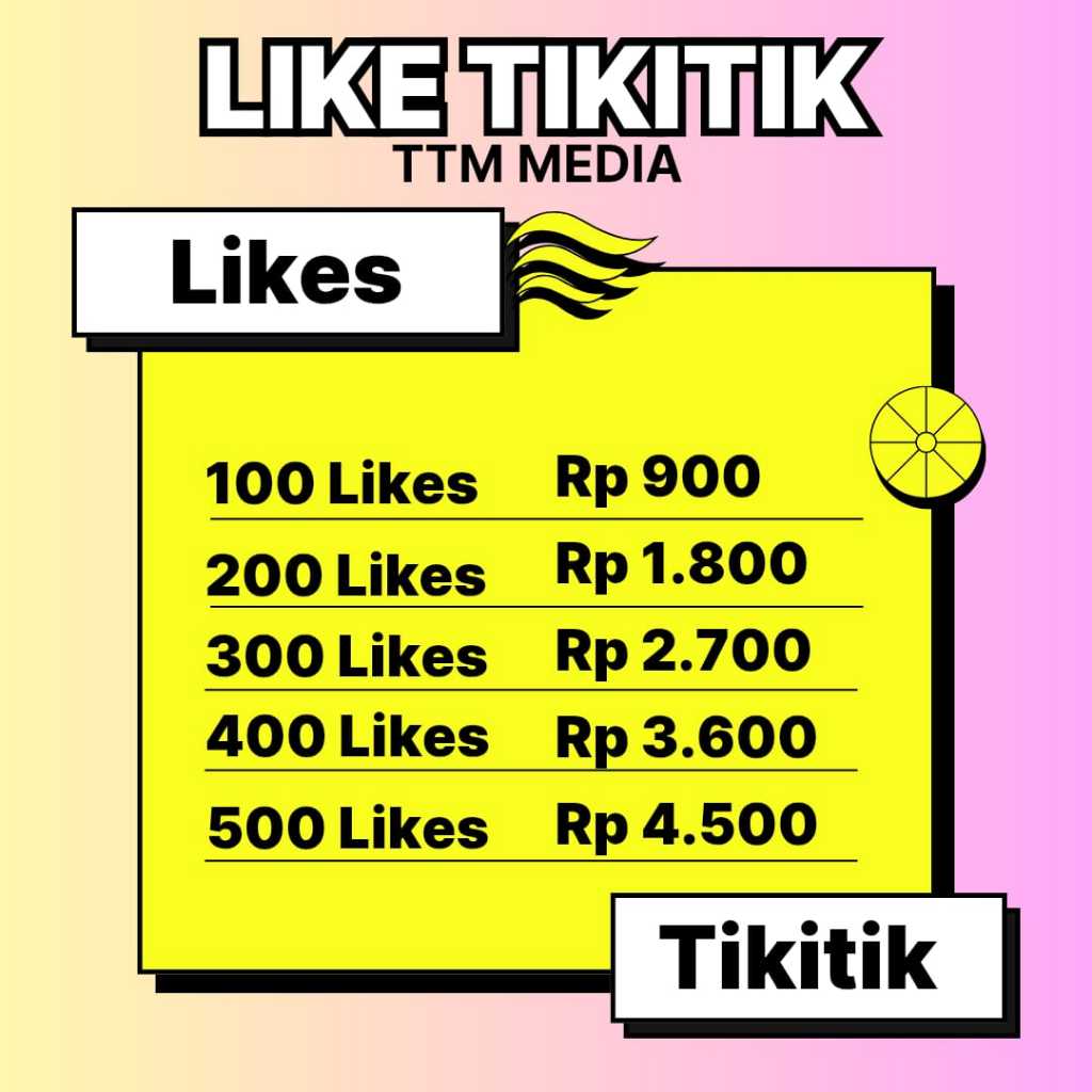 TIKTOK LIKES LIKE Termura Bergaransi No Drop High Quality
