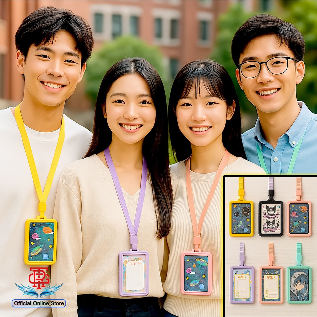 

Name Tag ID Photo Card Holder Member Badge Case 2 Sisi Tempat Kartu Parkir Kereta KRL Busway Transaparan Nilon Tali Lanyard