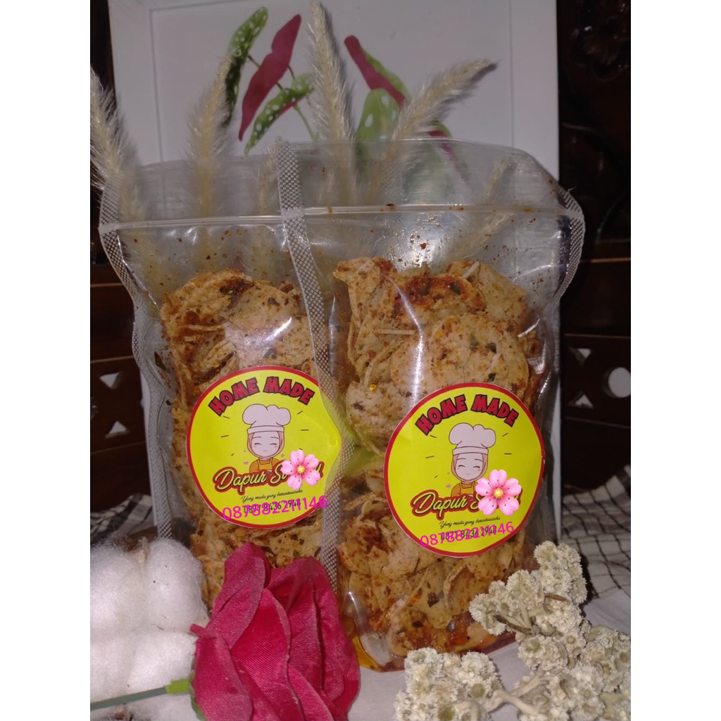 

Basreng daun jeruk pedas gurih