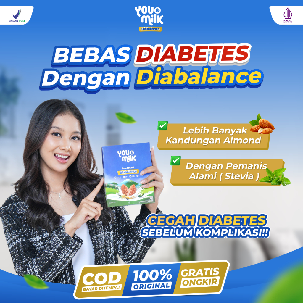 

YOU & MILK DIABALANCE Susu 100% Alami Bebas Diabetes Gula Darah Rendah Rematik Kesehatan Jantung