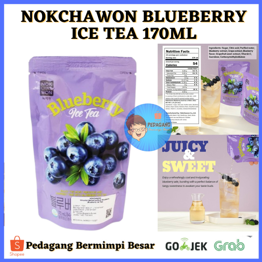 

NokChawon Blueberry Ice Tea 170ml/ NOKCHAWON BLUEBERRY ICE TEA 170ML/ Ice Tea Blueberry