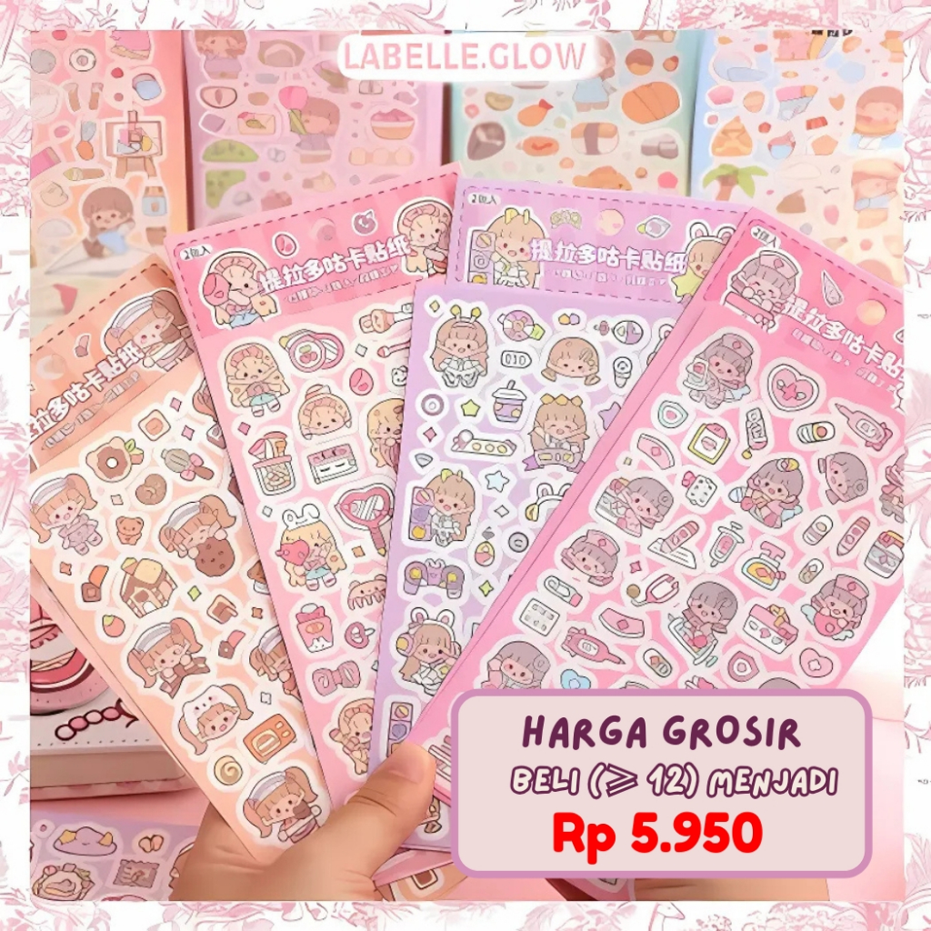

LB Stiker Glitter Cantik Soft & Cute Buat Dekor DIY Case HP / Deco Photocard Kpop TLD135