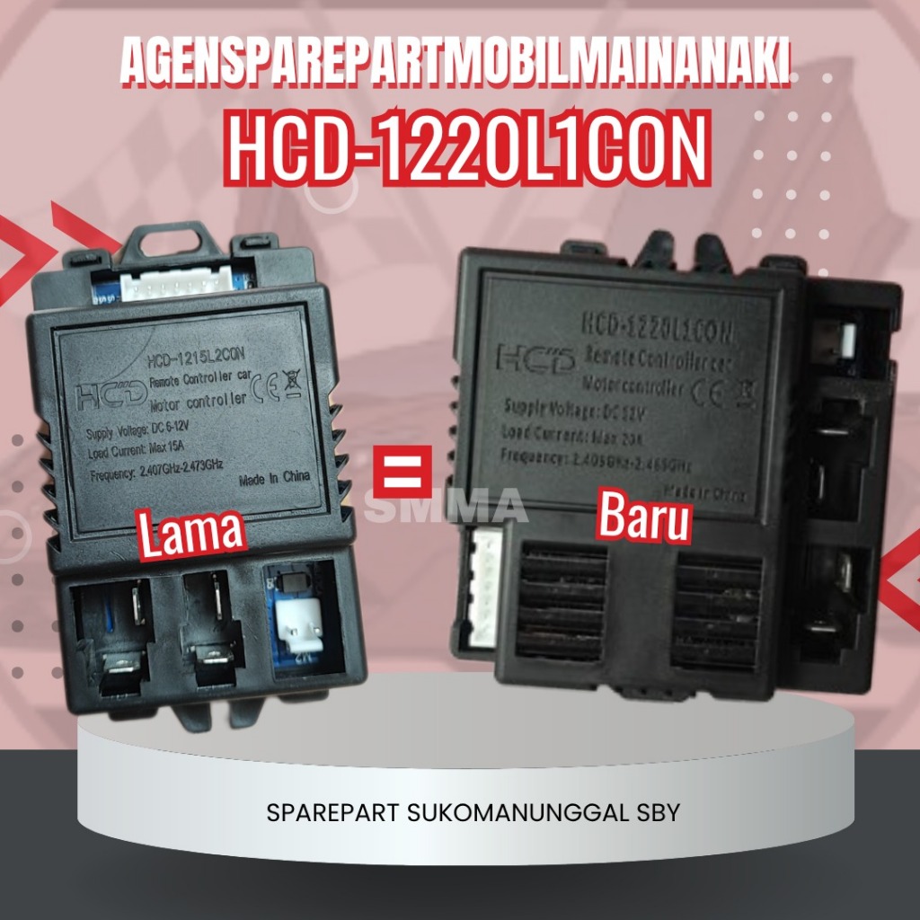SMMA || REMOT RECEIVER HCD-1215L2CON 2,4Ghz 12V MODUL PCB MOBIL MAINAN AKI ANAK REMOT CONTROL BLUETO