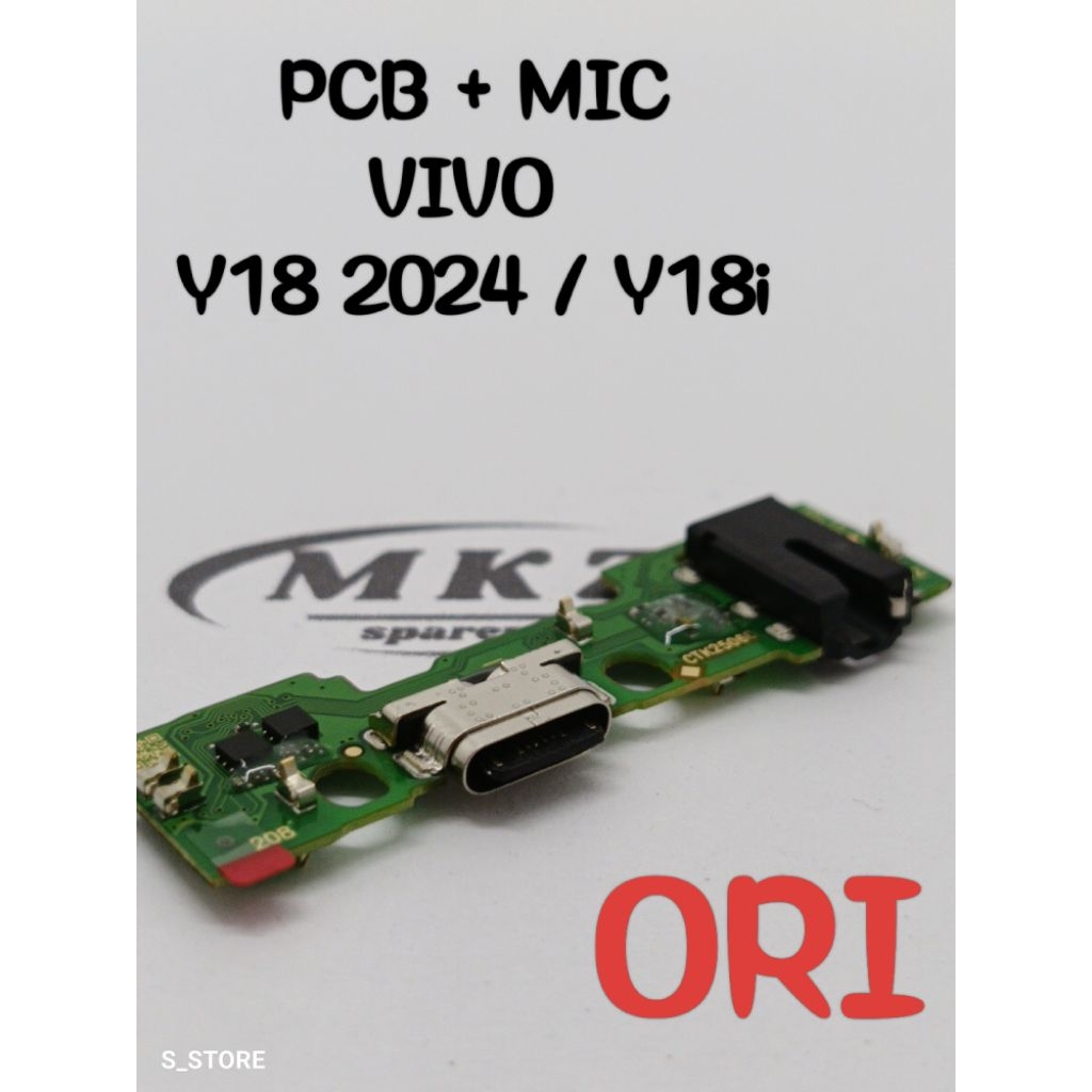 CONNECTOR CHARGER VIVO Y18 4G Y18i ORI + IC PAPAN KONEKTOR CAS PCB BOARD VIVO Y18 4G / Y18i ORI