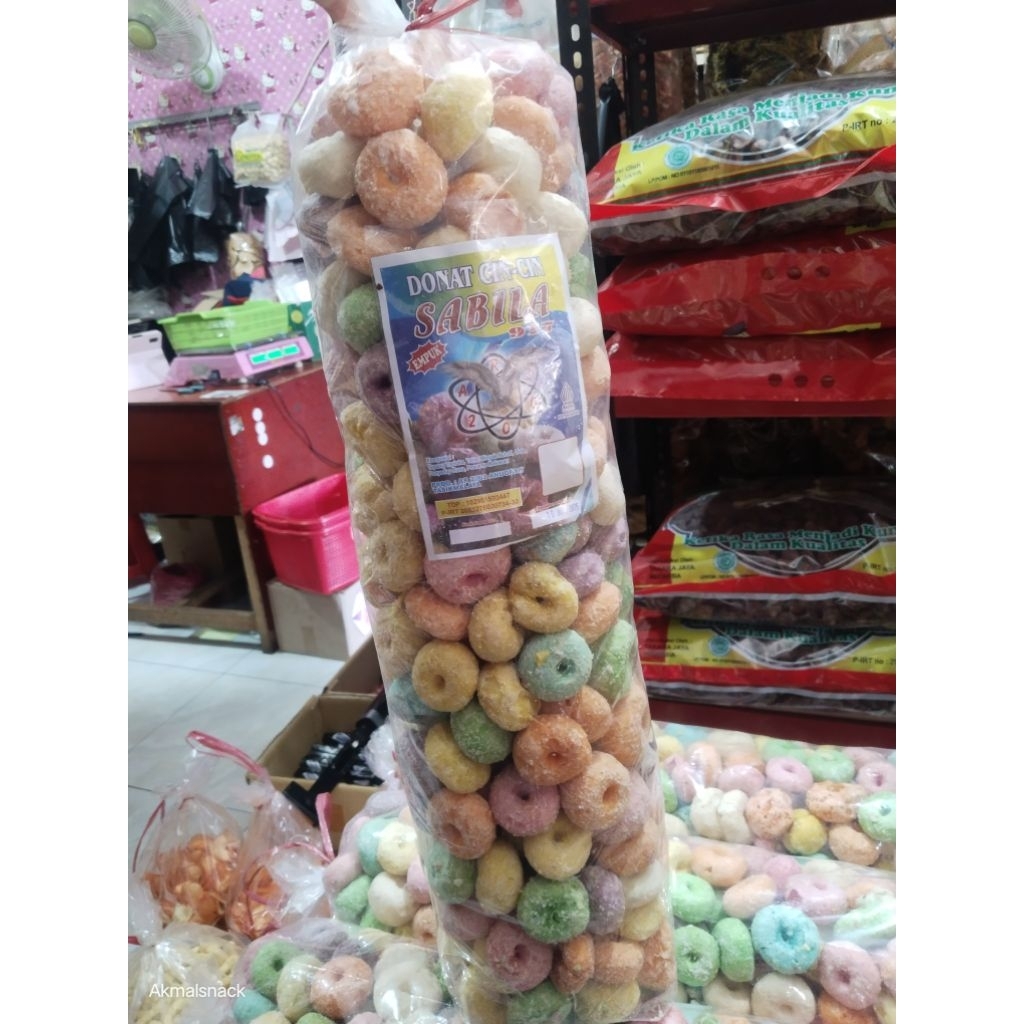 

1 BALL DONAT MANIS WARNA 800gram / Donat mini sabila 800gram